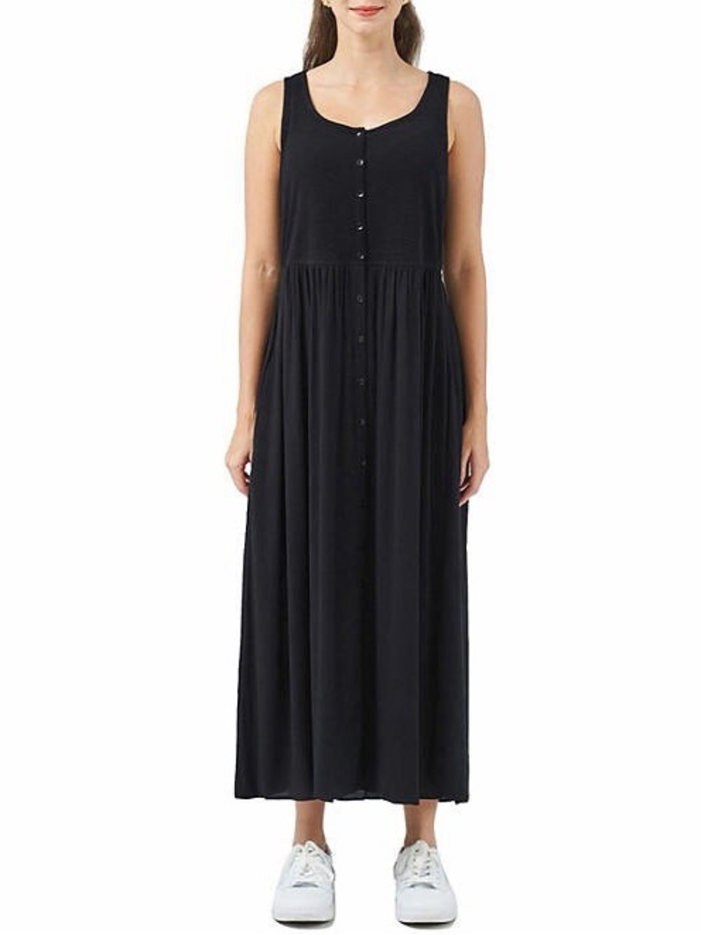 Frye  Black Button-Front Maxi Dress